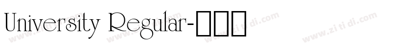 University Regular字体转换